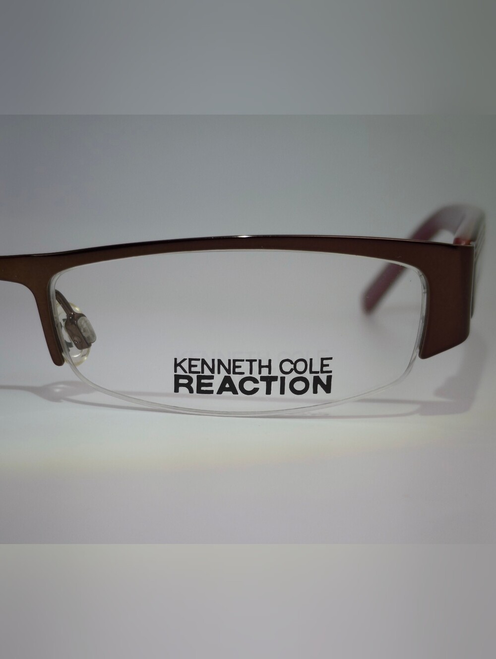 Kenneth Cole Reaction.KC 699. Rectangular Semi Rimless Purple Frame. - Picture 3 of 12